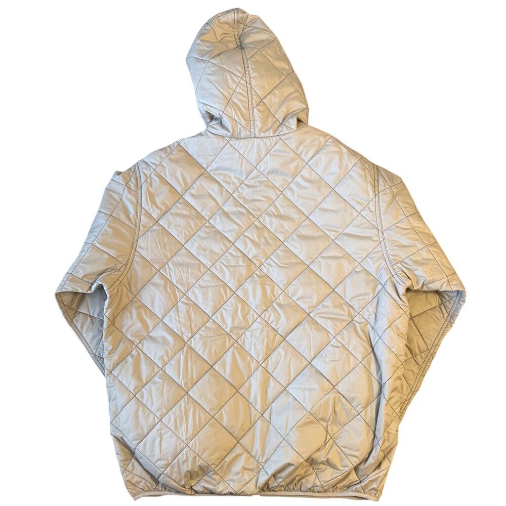 Patagonia Diamond Quilted Bomber Hoody Jacket Gorpcore Hike Khaki Men’s Large - Picture 2 of 9